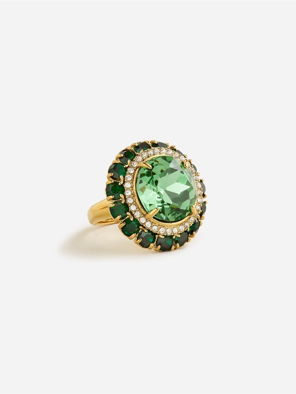 J. Crew PAVÉ CRYSTAL COCKTAIL RING, Sz 7
